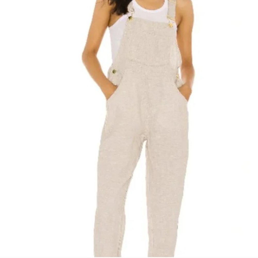 WeWoreWhat Basic Linen Overalls Size S/P